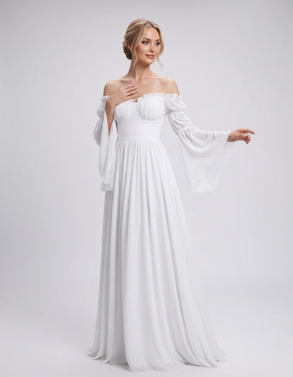 Avelina Maxi Dresses — White | SKU: RB-099607-white-XS,RB-099607-white-S,RB-099607-white-M,RB-099607-white-L,RB-099607-white-XL,RB-099607-white-2XL