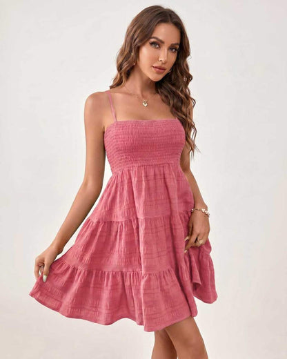 Ramblion Aya mini dress — square neck neckline · styled view 8 · styled for prom season