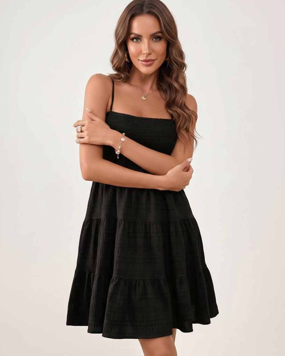 Ramblion Aya mini dress — square neck neckline · styled view 32 · styled for prom season