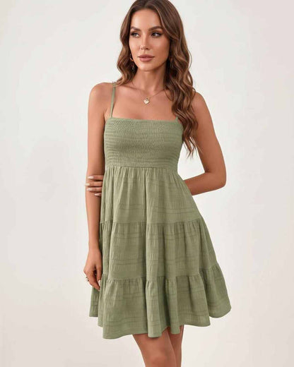 Ramblion Aya mini dress — square neck neckline · styled view 38 · styled for prom season