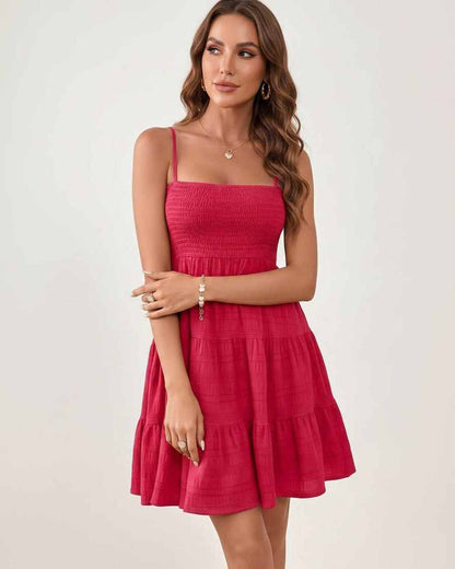 Ramblion Aya mini dress — square neck neckline · styled view 45 · styled for prom season