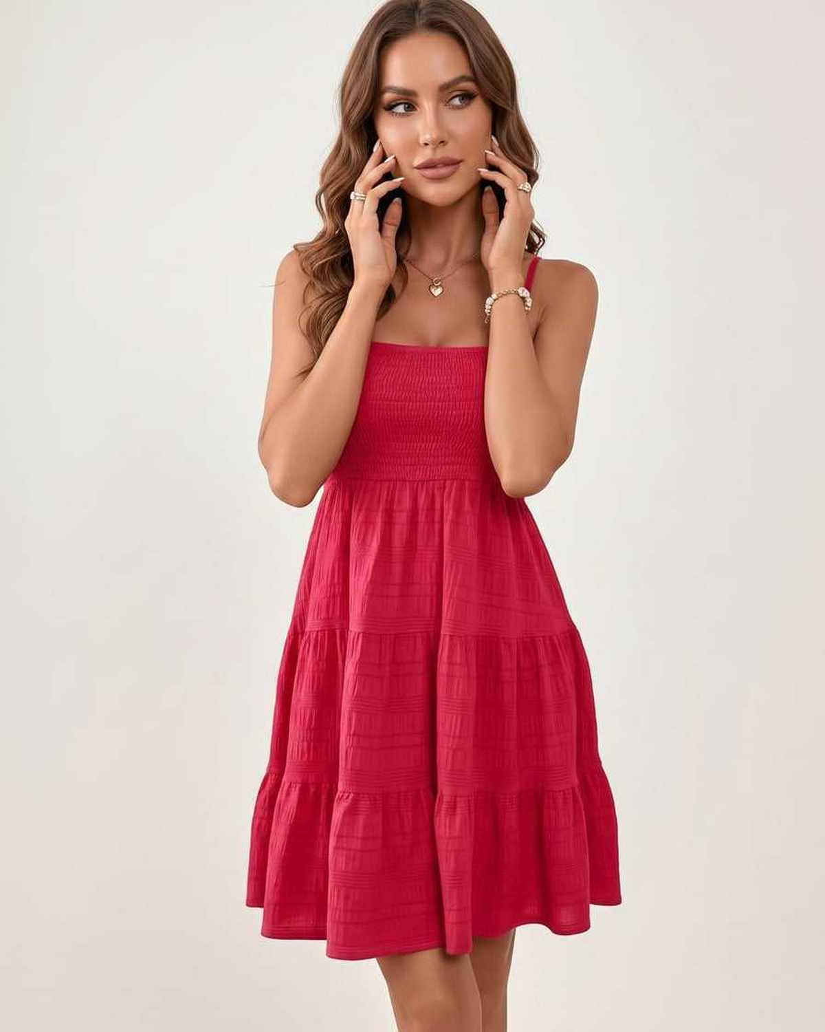 Ramblion Aya mini dress — square neck neckline · styled view 47 · styled for prom season