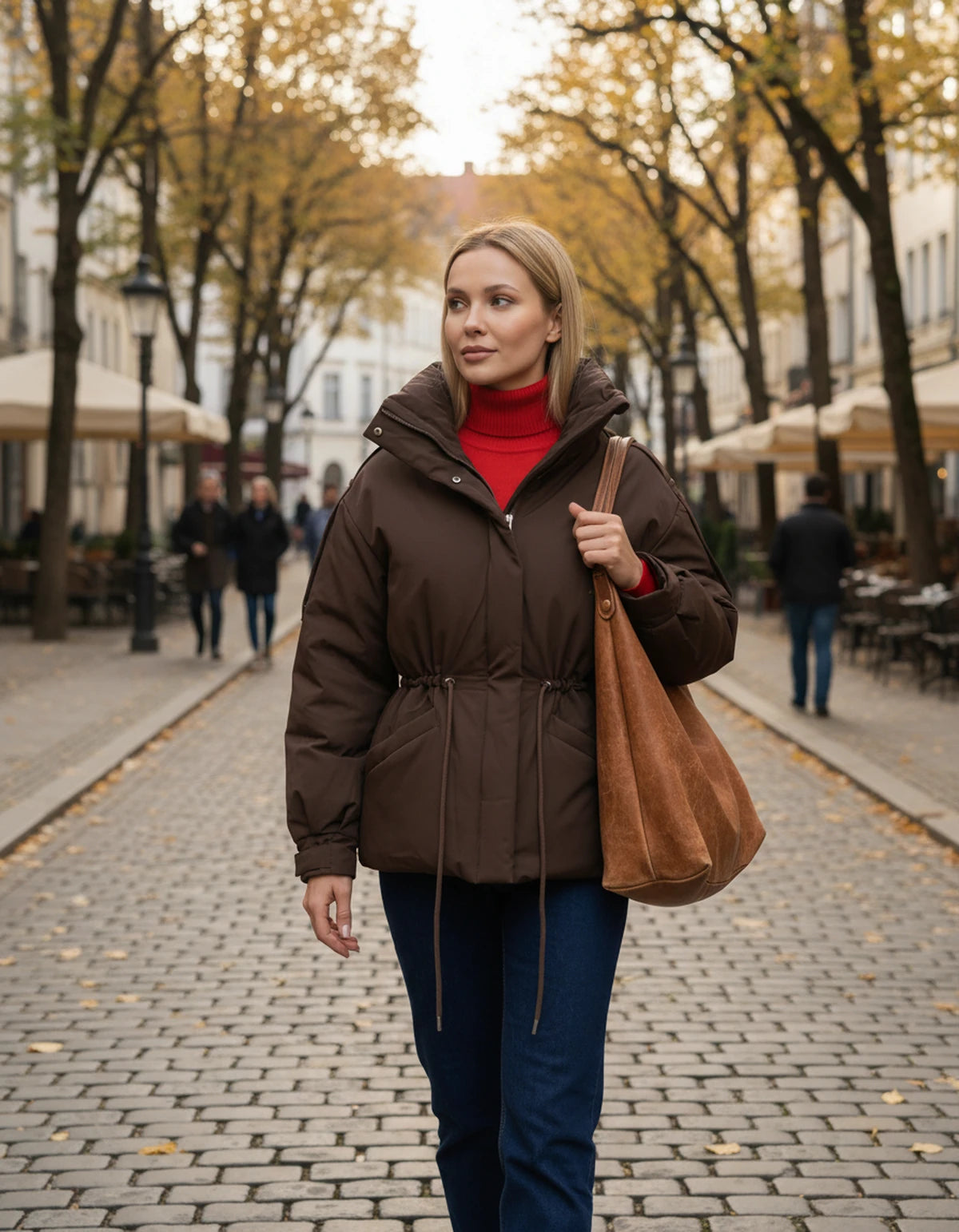 Ayveline Jackets — Coffee Color | SKU: RB-5244b7-coffee09-XS,RB-5244b7-coffee09-S,RB-5244b7-coffee09-M,RB-5244b7-coffee09-L