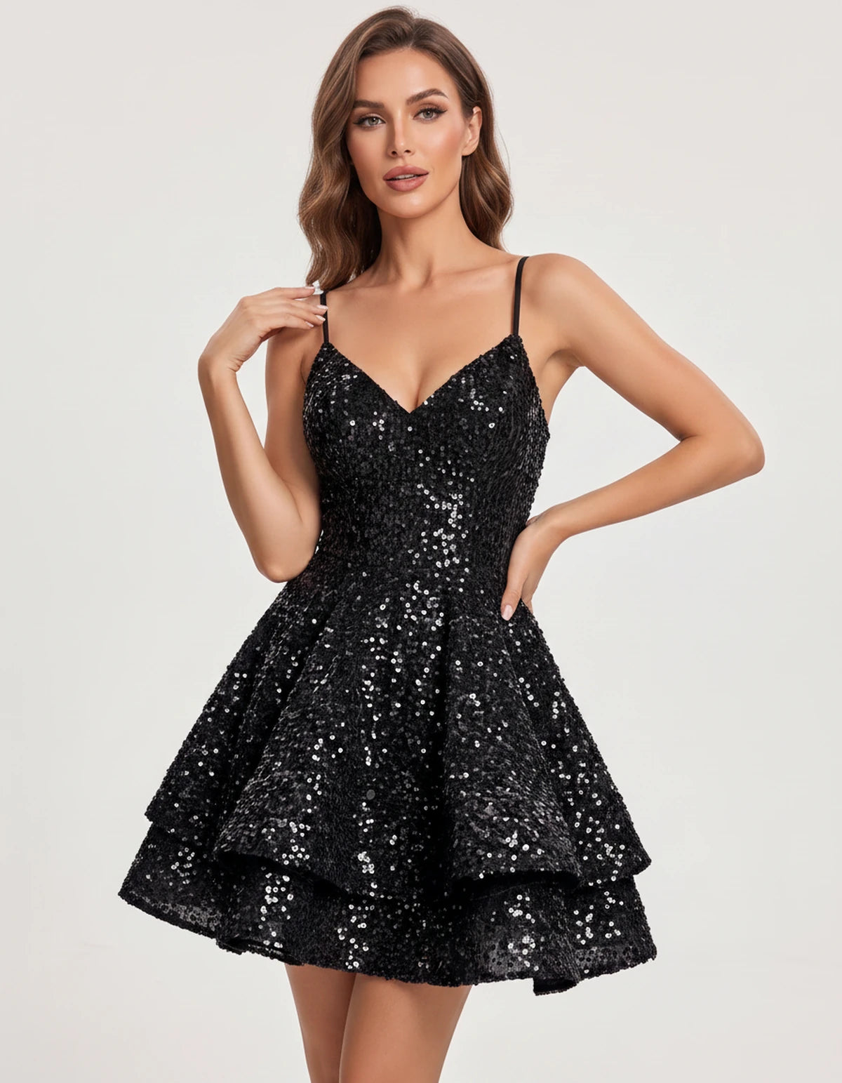 Beryl Mini Dresses — Black | SKU: RB-93aa1d-black-2,RB-93aa1d-black-4,RB-93aa1d-black-6,RB-93aa1d-black-8,RB-93aa1d-black-10,RB-93aa1d-black-12,RB-93aa1d-black-14,RB-93aa1d-black-16,RB-93aa1d-black-16W,RB-93aa1d-black-18W