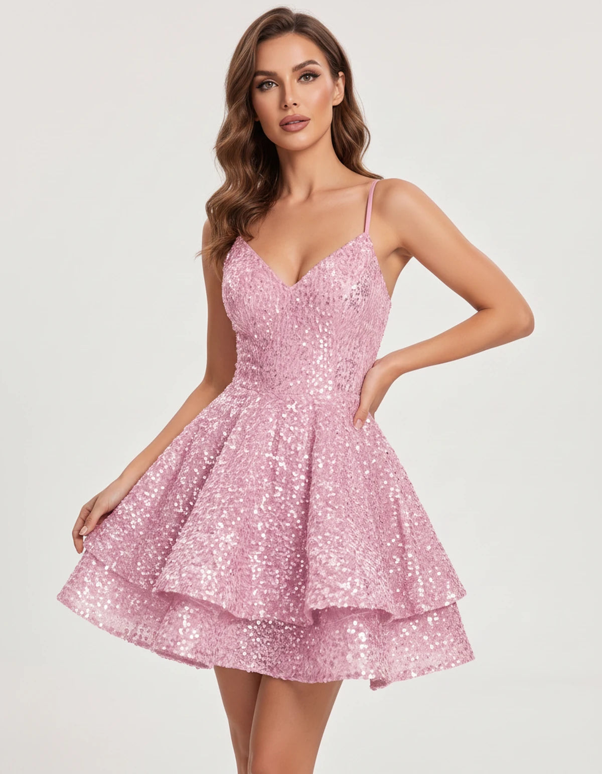 Beryl Mini Dresses — Pink | SKU: RB-93aa1d-pink-2,RB-93aa1d-pink-4,RB-93aa1d-pink-6,RB-93aa1d-pink-8,RB-93aa1d-pink-10,RB-93aa1d-pink-12,RB-93aa1d-pink-14,RB-93aa1d-pink-16,RB-93aa1d-pink-16W,RB-93aa1d-pink-18W