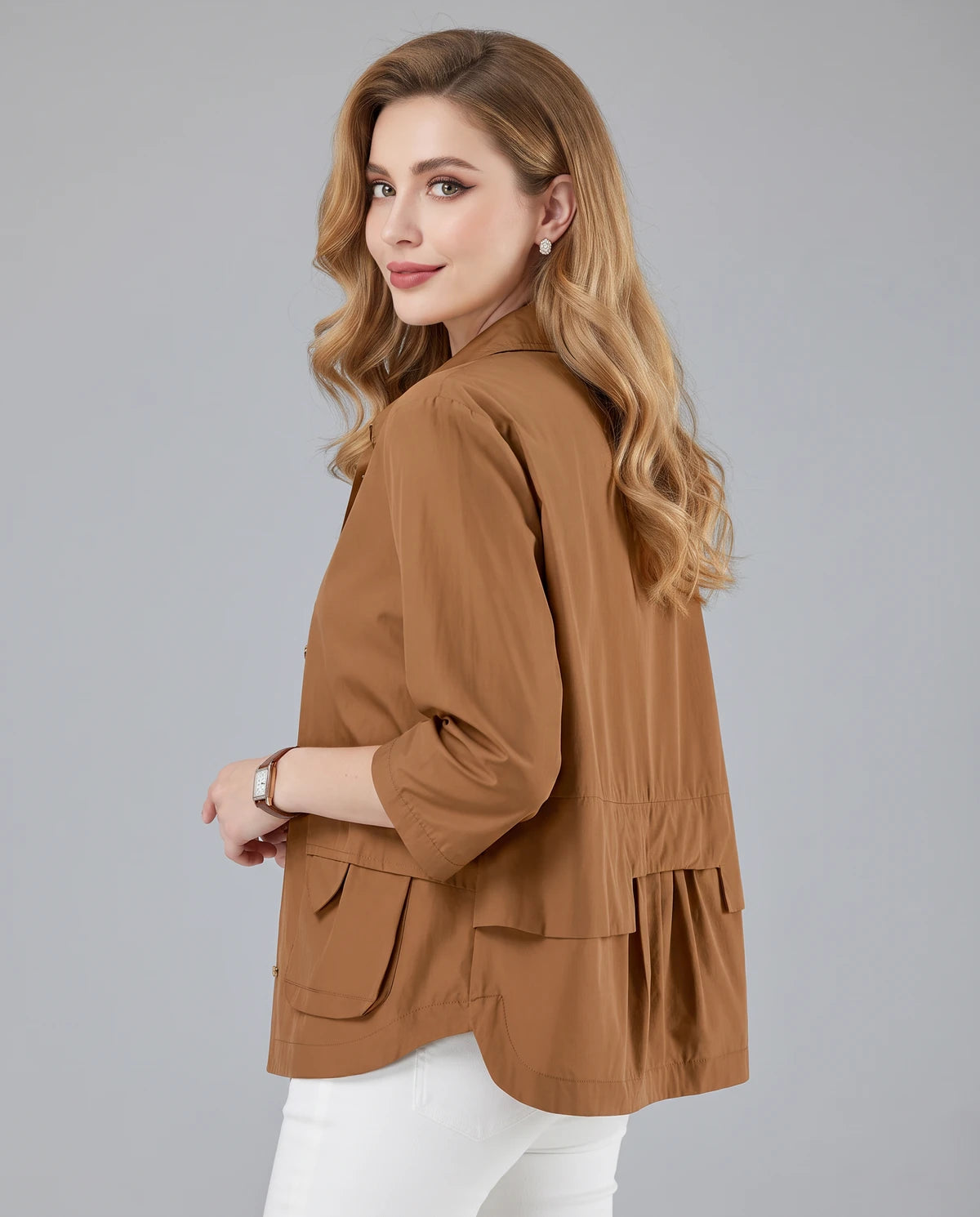 Bevelle Jackets — Brown | SKU: RB-d15e67-brown-XS,RB-d15e67-brown-S,RB-d15e67-brown-M,RB-d15e67-brown-L,RB-d15e67-brown-XL,RB-d15e67-brown-2XL