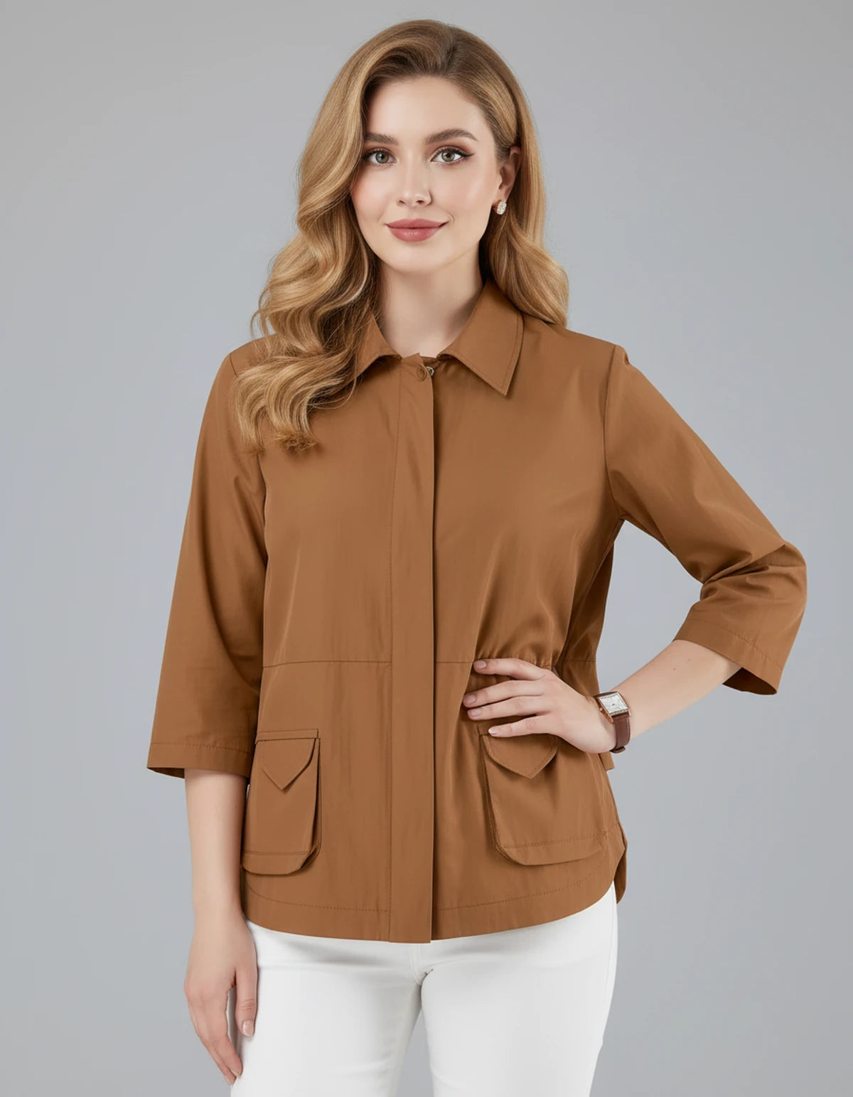 Bevelle Jackets — Brown | SKU: RB-d15e67-brown-XS,RB-d15e67-brown-S,RB-d15e67-brown-M,RB-d15e67-brown-L,RB-d15e67-brown-XL,RB-d15e67-brown-2XL