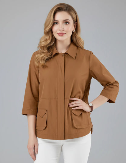 Bevelle Jackets — Brown | SKU: RB-d15e67-brown-XS,RB-d15e67-brown-S,RB-d15e67-brown-M,RB-d15e67-brown-L,RB-d15e67-brown-XL,RB-d15e67-brown-2XL