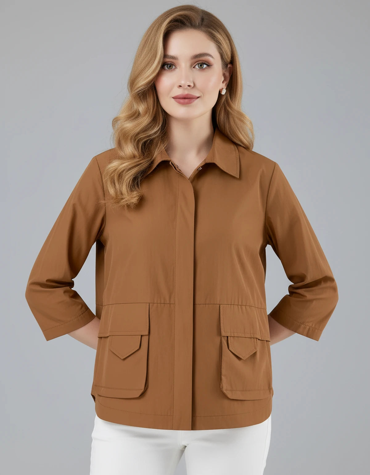 Bevelle Jackets — Brown | SKU: RB-d15e67-brown-XS,RB-d15e67-brown-S,RB-d15e67-brown-M,RB-d15e67-brown-L,RB-d15e67-brown-XL,RB-d15e67-brown-2XL