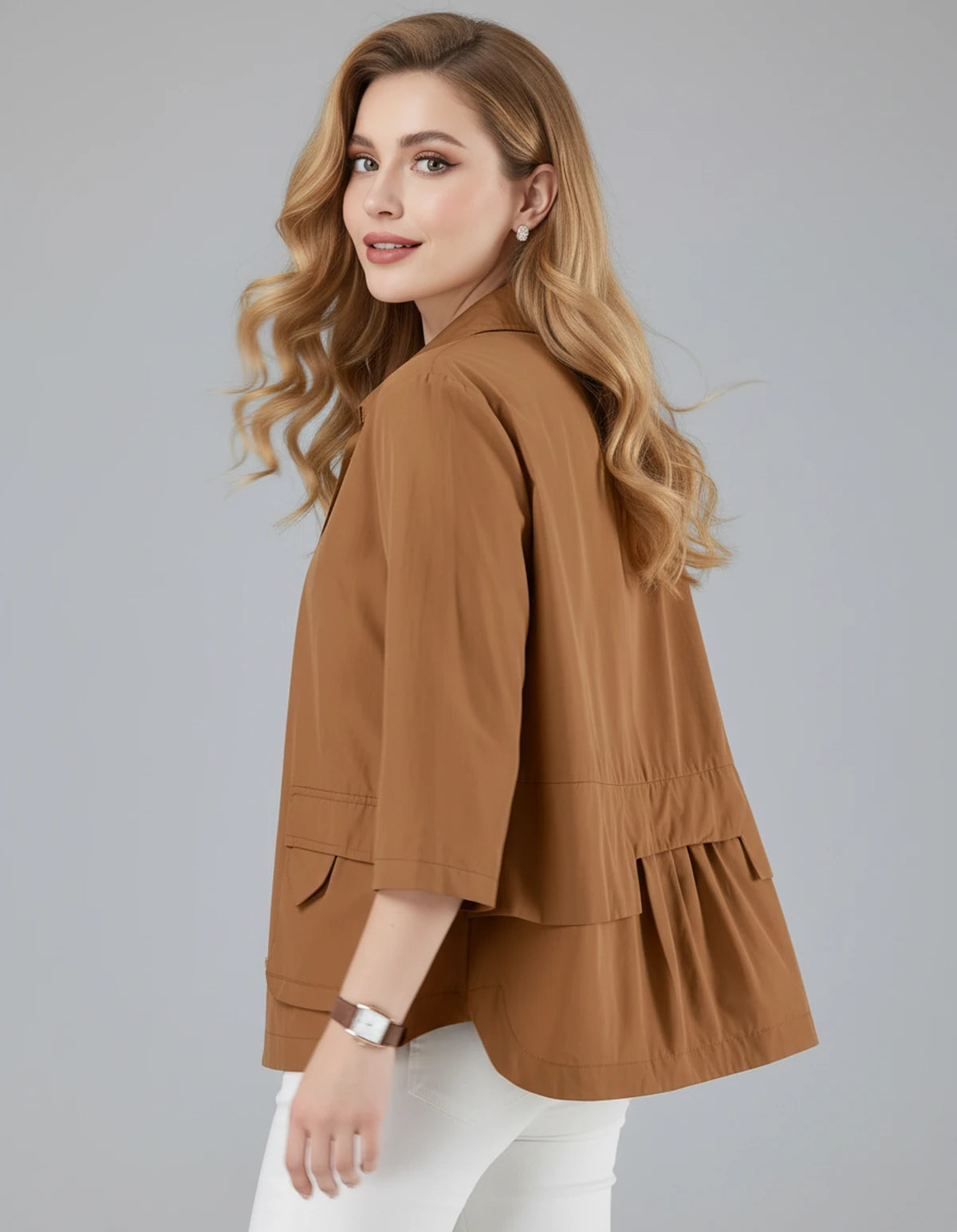 Bevelle Jackets — Brown | SKU: RB-d15e67-brown-XS,RB-d15e67-brown-S,RB-d15e67-brown-M,RB-d15e67-brown-L,RB-d15e67-brown-XL,RB-d15e67-brown-2XL