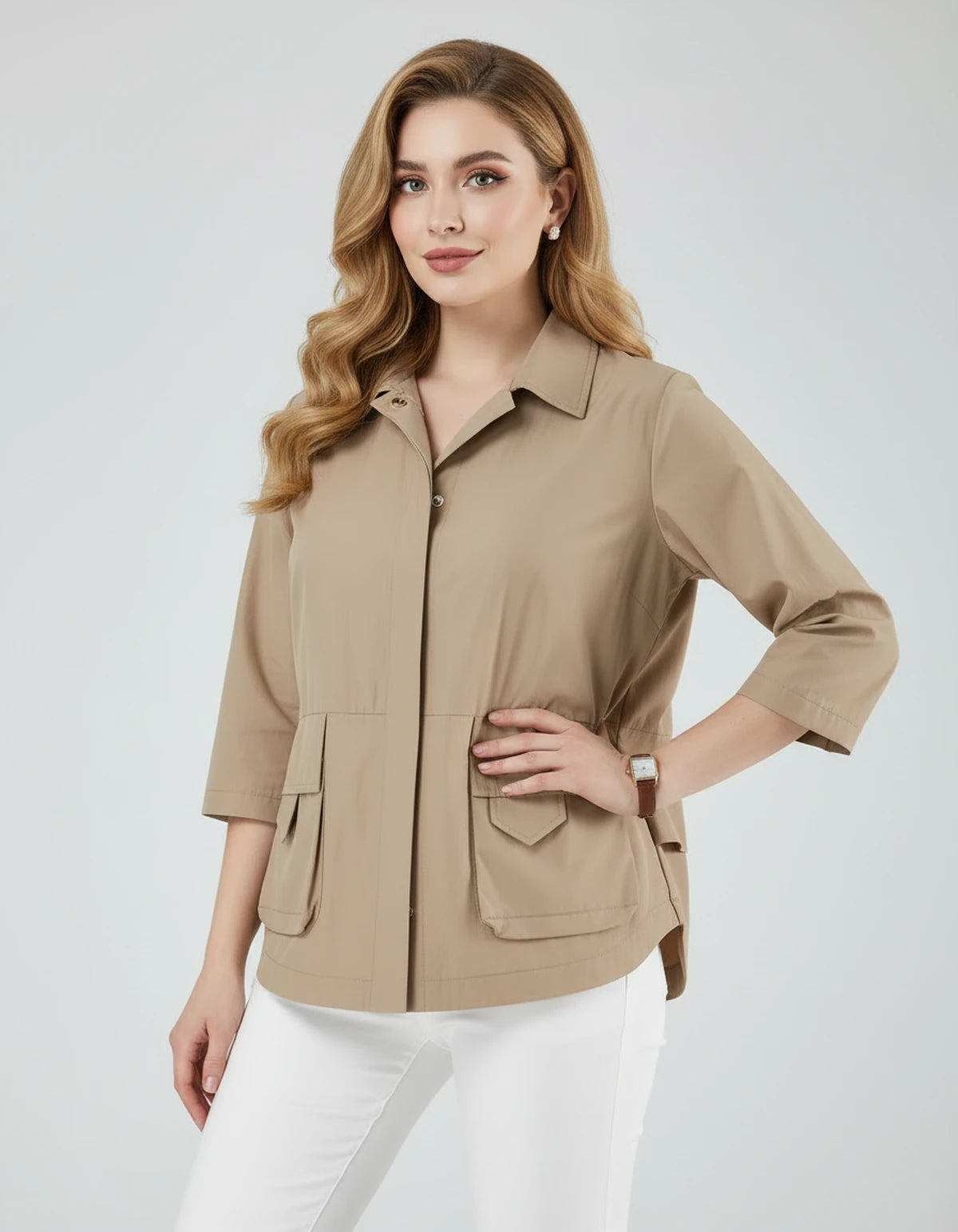 Bevelle Jackets — Khaki | SKU: RB-d15e67-khaki-XS,RB-d15e67-khaki-S,RB-d15e67-khaki-M,RB-d15e67-khaki-L,RB-d15e67-khaki-XL,RB-d15e67-khaki-2XL