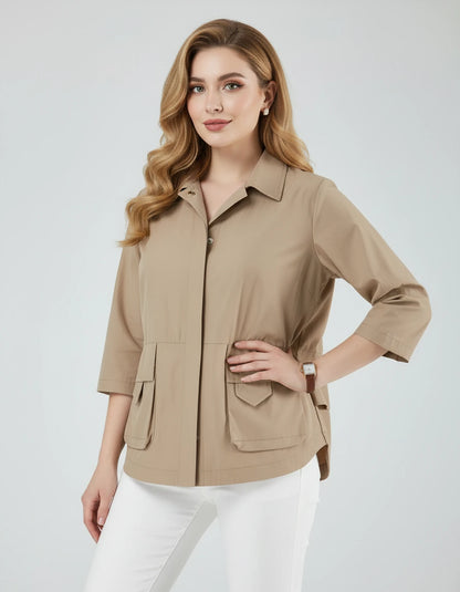 Bevelle Jackets — Khaki | SKU: RB-d15e67-khaki-XS,RB-d15e67-khaki-S,RB-d15e67-khaki-M,RB-d15e67-khaki-L,RB-d15e67-khaki-XL,RB-d15e67-khaki-2XL