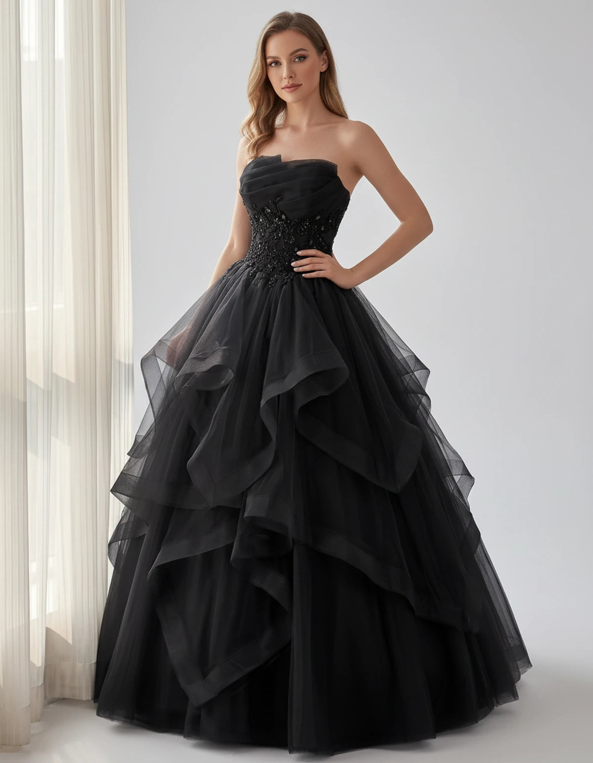 Bexley Maxi Dresses — Black | SKU: RB-f8f95a-black-2,RB-f8f95a-black-4,RB-f8f95a-black-6,RB-f8f95a-black-8,RB-f8f95a-black-10,RB-f8f95a-black-12,RB-f8f95a-black-14,RB-f8f95a-black-14W,RB-f8f95a-black-16,RB-f8f95a-black-16W,RB-f8f95a-black-18W