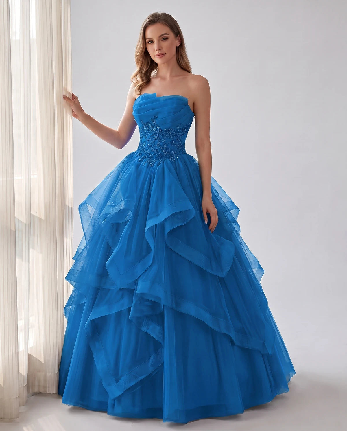 Bexley Maxi Dresses — Lake Blue