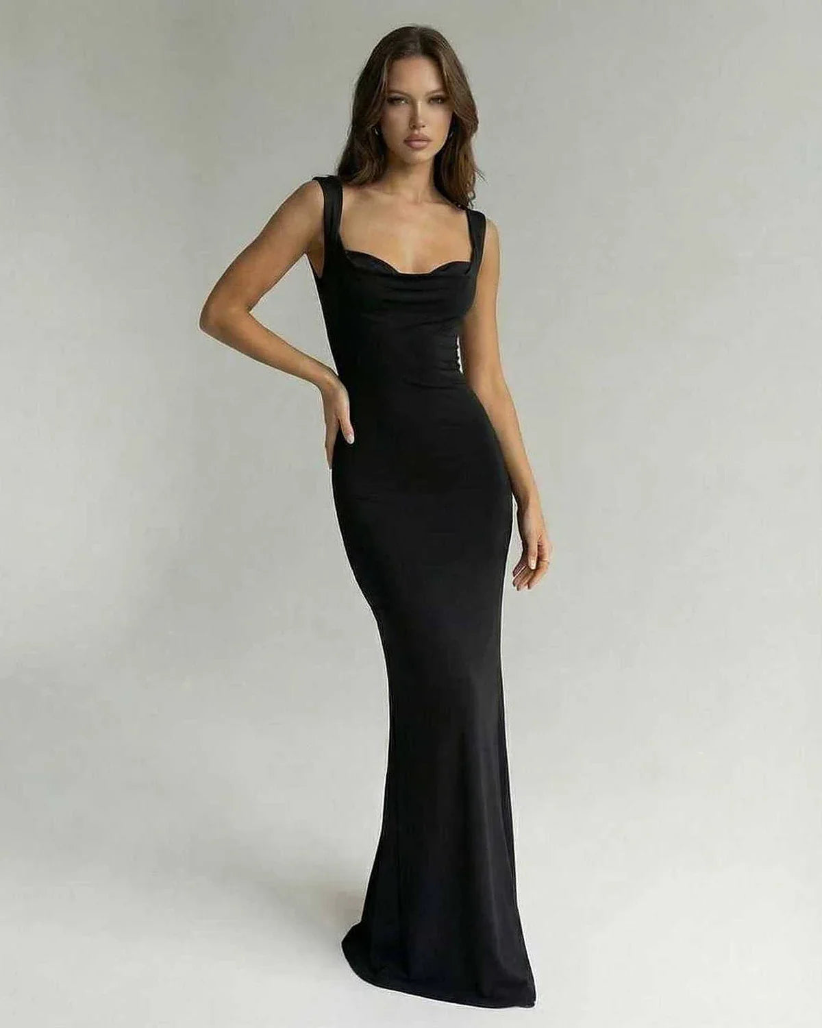Black Satin Bodycon Sweetheart Sleeveless Maxi Dress | Formal Events, Cocktail Parties, Everyday Wear & Casual Outings, front | SKU: OMD-582746391-black-L-8039,OMD-582746391-black-M-9309,OMD-582746391-black-S-9872,OMD-582746391-black-XL-1776,OMD-582746391-black-XS-3660