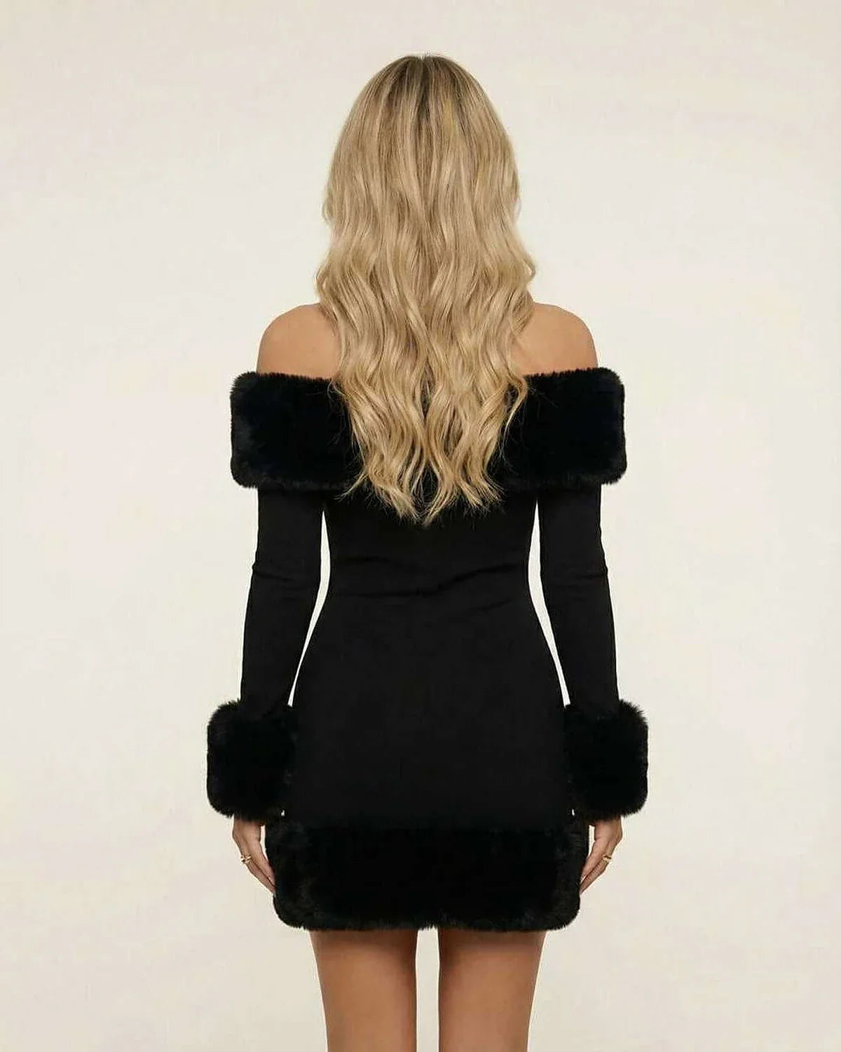 Black Bodycon Round Neck Long Sleeve Mini Dress | Evening Events & Evening Parties, back view | Ramblion | SKU: LMD-48291-black-L-3631-3005,LMD-48291-black-M-9972-6833,LMD-48291-black-S-6501-8228,LMD-48291-black-XL-6534-274,LMD-48291-black-XS-5900-7568