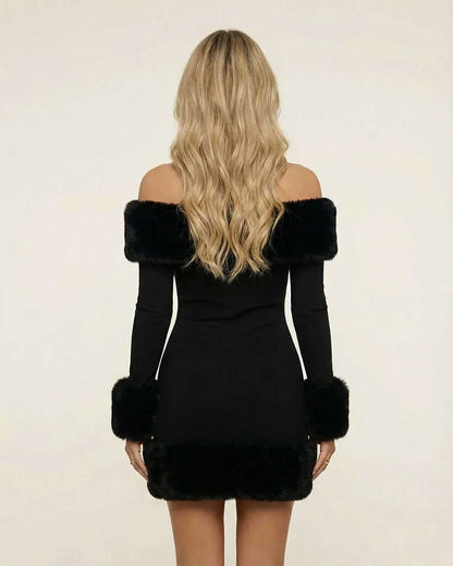 Black Bodycon Round Neck Long Sleeve Mini Dress | Evening Events & Evening Parties, back view | Ramblion | SKU: LMD-48291-black-L-3631-3005,LMD-48291-black-M-9972-6833,LMD-48291-black-S-6501-8228,LMD-48291-black-XL-6534-274,LMD-48291-black-XS-5900-7568