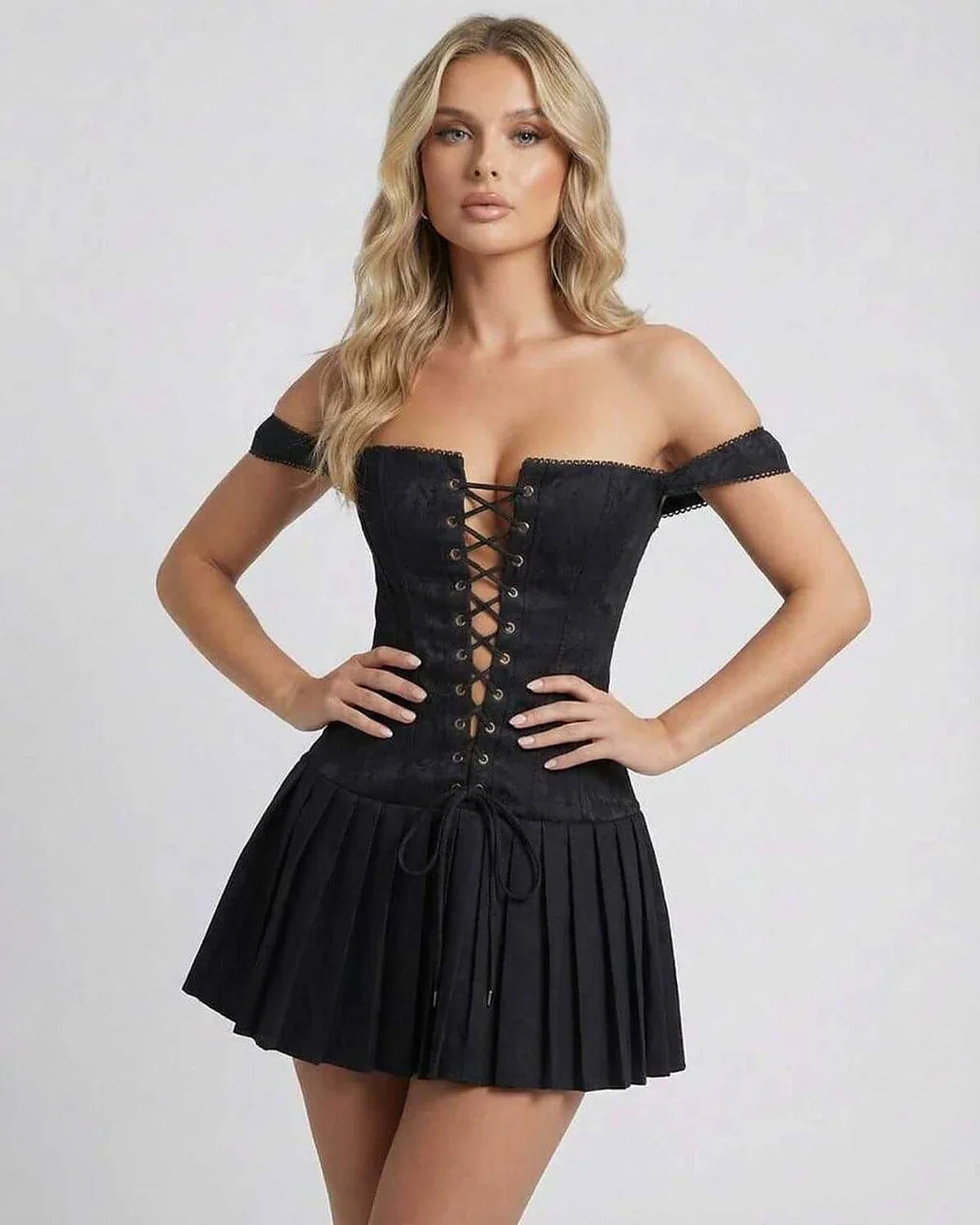 Black Bodycon Round Neck Sleeveless Mini Dress | Black-Tie Events & Celebrations, front view | Ramblion | SKU: NMD-58231-black-L-4143,NMD-58231-black-M-6419,NMD-58231-black-S-8140,NMD-58231-black-XL-8753,NMD-58231-black-XS-4697