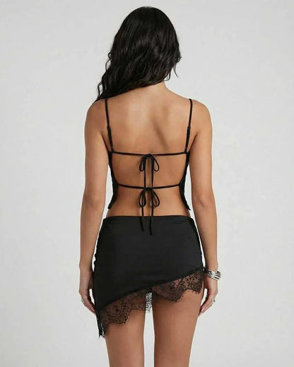 Black Bodycon Round Neck Sleeveless Mini Dress | Wedding Season, back view | Ramblion | SKU: VMD-11123-black-L-1631,VMD-11123-black-M-1260,VMD-11123-black-S-9147,VMD-11123-black-XL-8767,VMD-11123-black-XS-3657