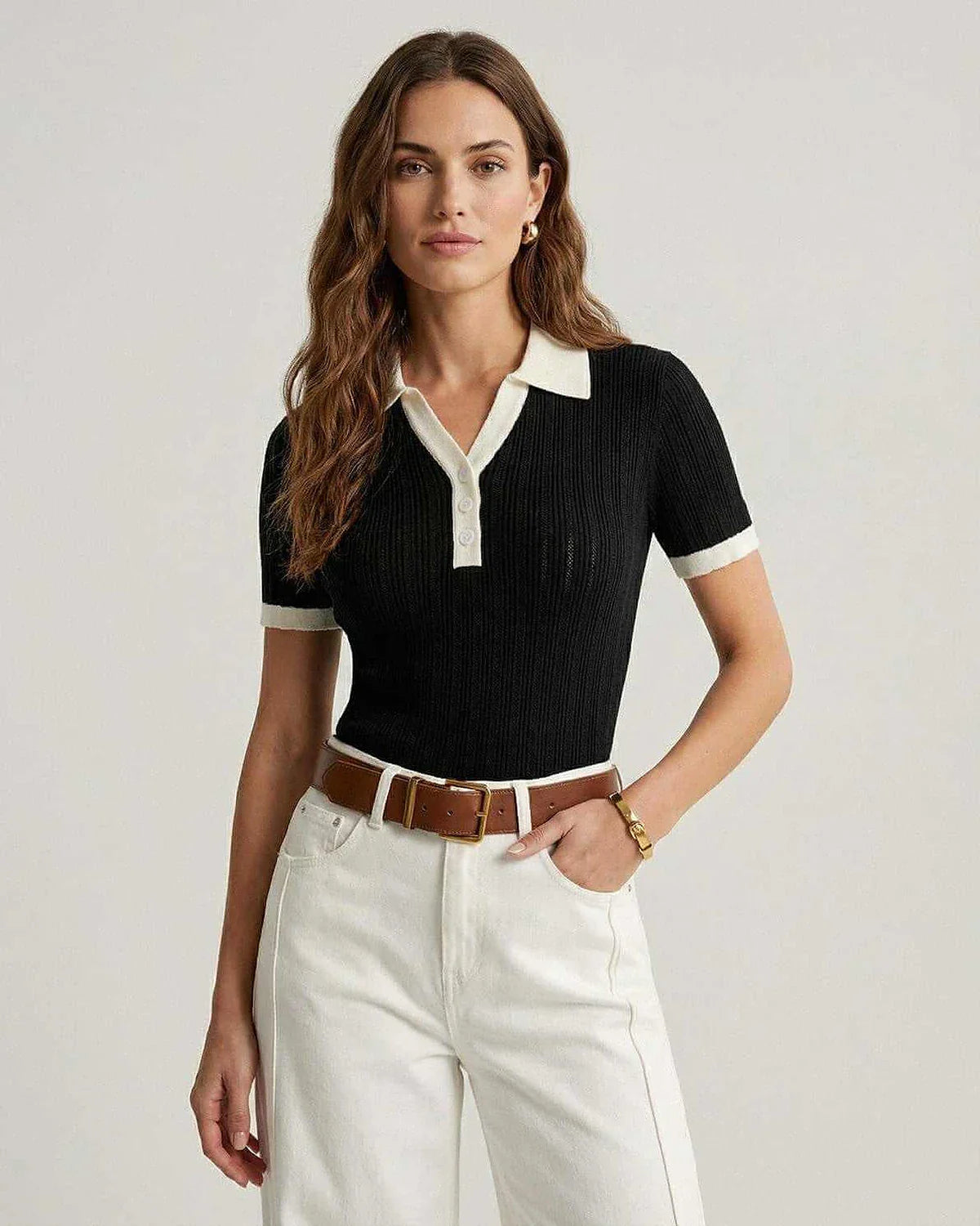 Black Cotton Polo, front view | Ramblion | SKU: SPS-48291-black-L-5001,SPS-48291-black-M-6616,SPS-48291-black-S-8604,SPS-48291-black-XL-3528,SPS-48291-black-XS-8273