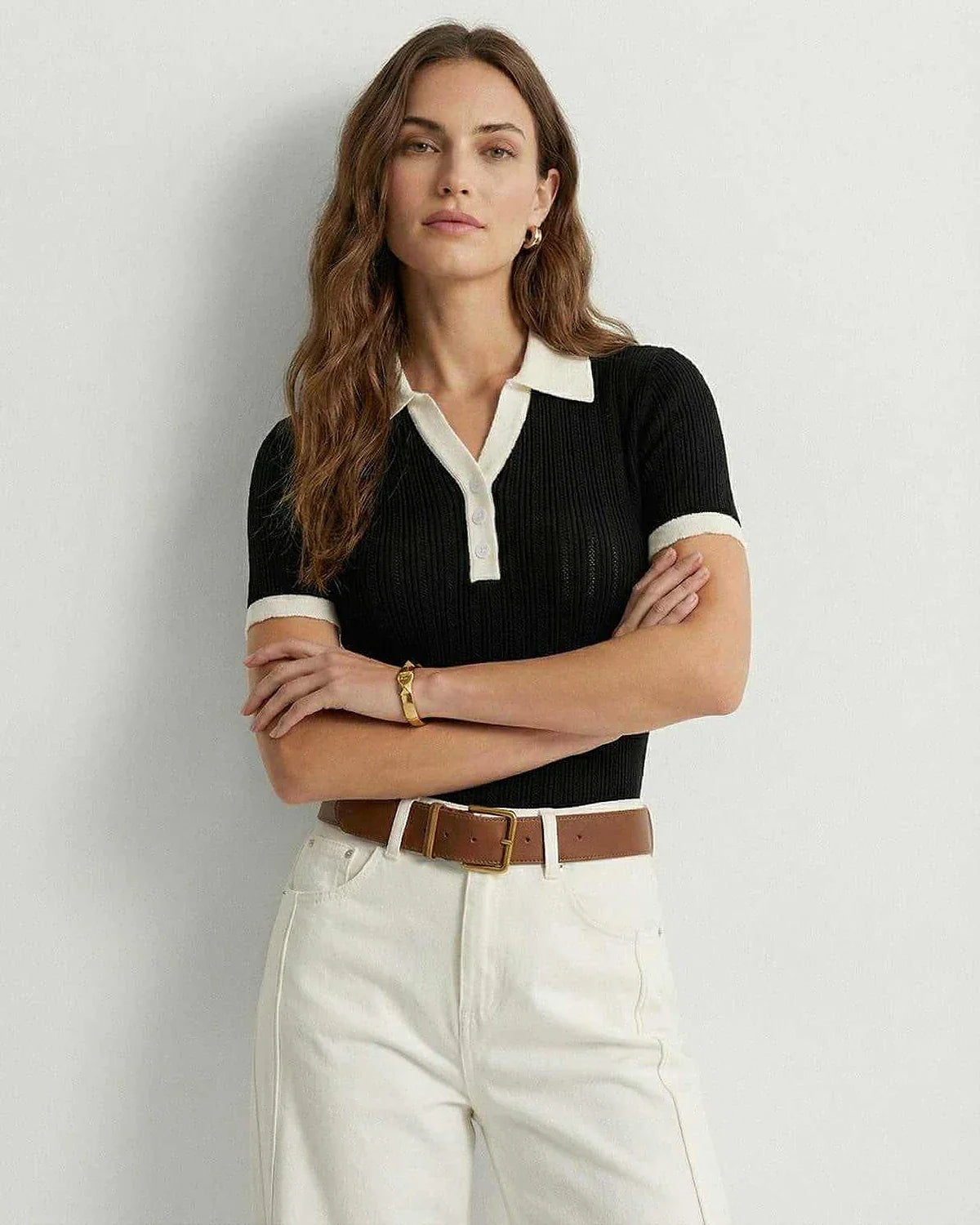 Black Cotton Polo, front view | Ramblion | SKU: SPS-48291-black-L-5001,SPS-48291-black-M-6616,SPS-48291-black-S-8604,SPS-48291-black-XL-3528,SPS-48291-black-XS-8273