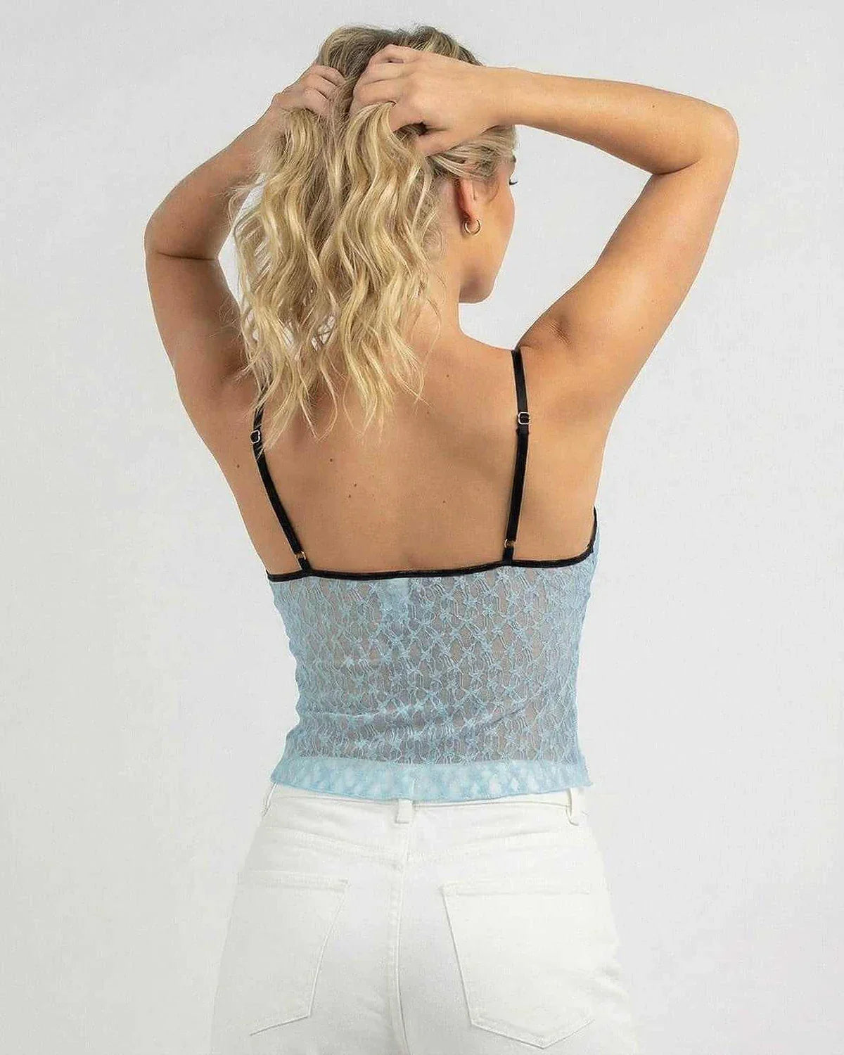 Black Cotton Top, back view | Ramblion | SKU: ALT-77214-BLU-L-1413,ALT-77214-BLU-M-5178,ALT-77214-BLU-S-5696,ALT-77214-BLU-XL-8186,ALT-77214-BLU-XS-832