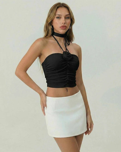 Black Cotton Top, front view | Ramblion | SKU: MT-86241-black-L-4012,MT-86241-black-M-1270,MT-86241-black-S-8739,MT-86241-black-XL-3008,MT-86241-black-XS-3984