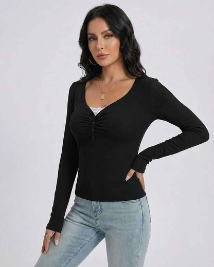 Black Pullover, front view | Ramblion | SKU: NP-47295-Black-L-9172,NP-47295-Black-M-8594,NP-47295-Black-S-1339,NP-47295-Black-XL-4748,NP-47295-Black-XS-8781