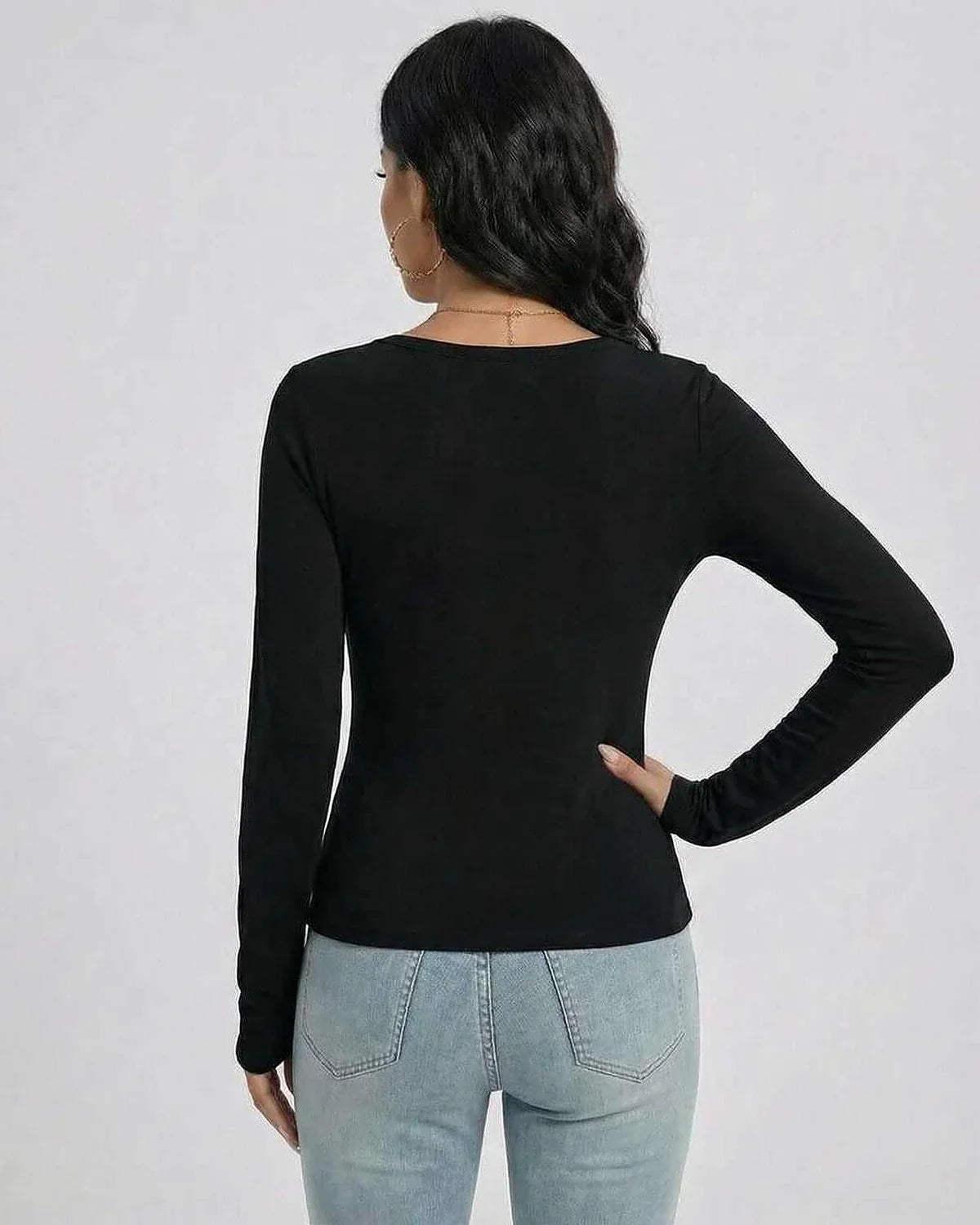Black Pullover, back view | Ramblion | SKU: NP-47295-Black-L-9172,NP-47295-Black-M-8594,NP-47295-Black-S-1339,NP-47295-Black-XL-4748,NP-47295-Black-XS-8781