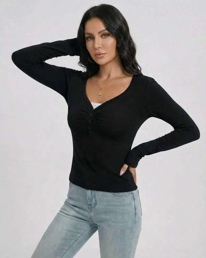Black Pullover, front view | Ramblion | SKU: NP-47295-Black-L-9172,NP-47295-Black-M-8594,NP-47295-Black-S-1339,NP-47295-Black-XL-4748,NP-47295-Black-XS-8781