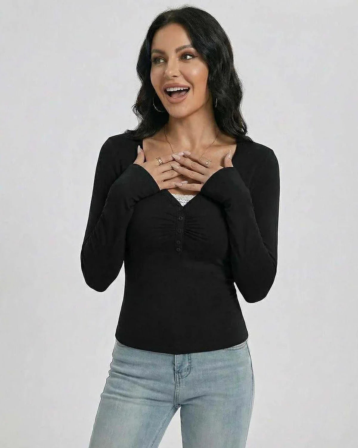 Black Pullover, front view | Ramblion | SKU: NP-47295-Black-L-9172,NP-47295-Black-M-8594,NP-47295-Black-S-1339,NP-47295-Black-XL-4748,NP-47295-Black-XS-8781