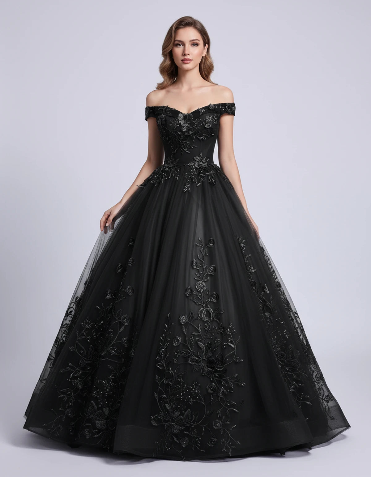 Blanchette Maxi Dresses — Black | SKU: RB-3c7112-black-2,RB-3c7112-black-4,RB-3c7112-black-6,RB-3c7112-black-8,RB-3c7112-black-10,RB-3c7112-black-12,RB-3c7112-black-14,RB-3c7112-black-14W,RB-3c7112-black-16,RB-3c7112-black-16W,RB-3c7112-black-18W