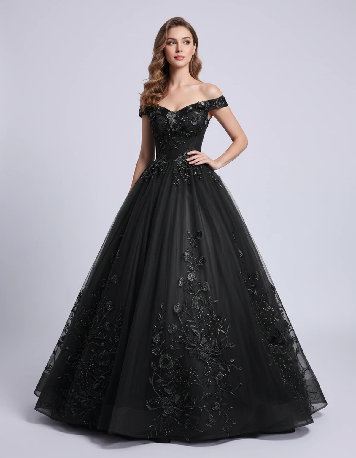 Blanchette Maxi Dresses — Black | SKU: RB-3c7112-black-2,RB-3c7112-black-4,RB-3c7112-black-6,RB-3c7112-black-8,RB-3c7112-black-10,RB-3c7112-black-12,RB-3c7112-black-14,RB-3c7112-black-14W,RB-3c7112-black-16,RB-3c7112-black-16W,RB-3c7112-black-18W