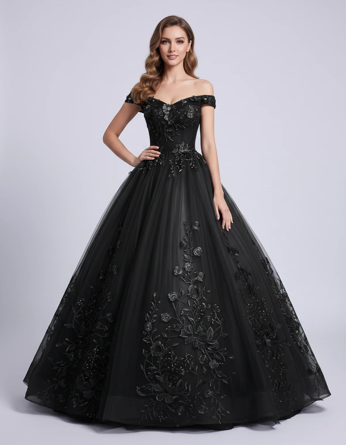 Blanchette Maxi Dresses — Black | SKU: RB-3c7112-black-2,RB-3c7112-black-4,RB-3c7112-black-6,RB-3c7112-black-8,RB-3c7112-black-10,RB-3c7112-black-12,RB-3c7112-black-14,RB-3c7112-black-14W,RB-3c7112-black-16,RB-3c7112-black-16W,RB-3c7112-black-18W