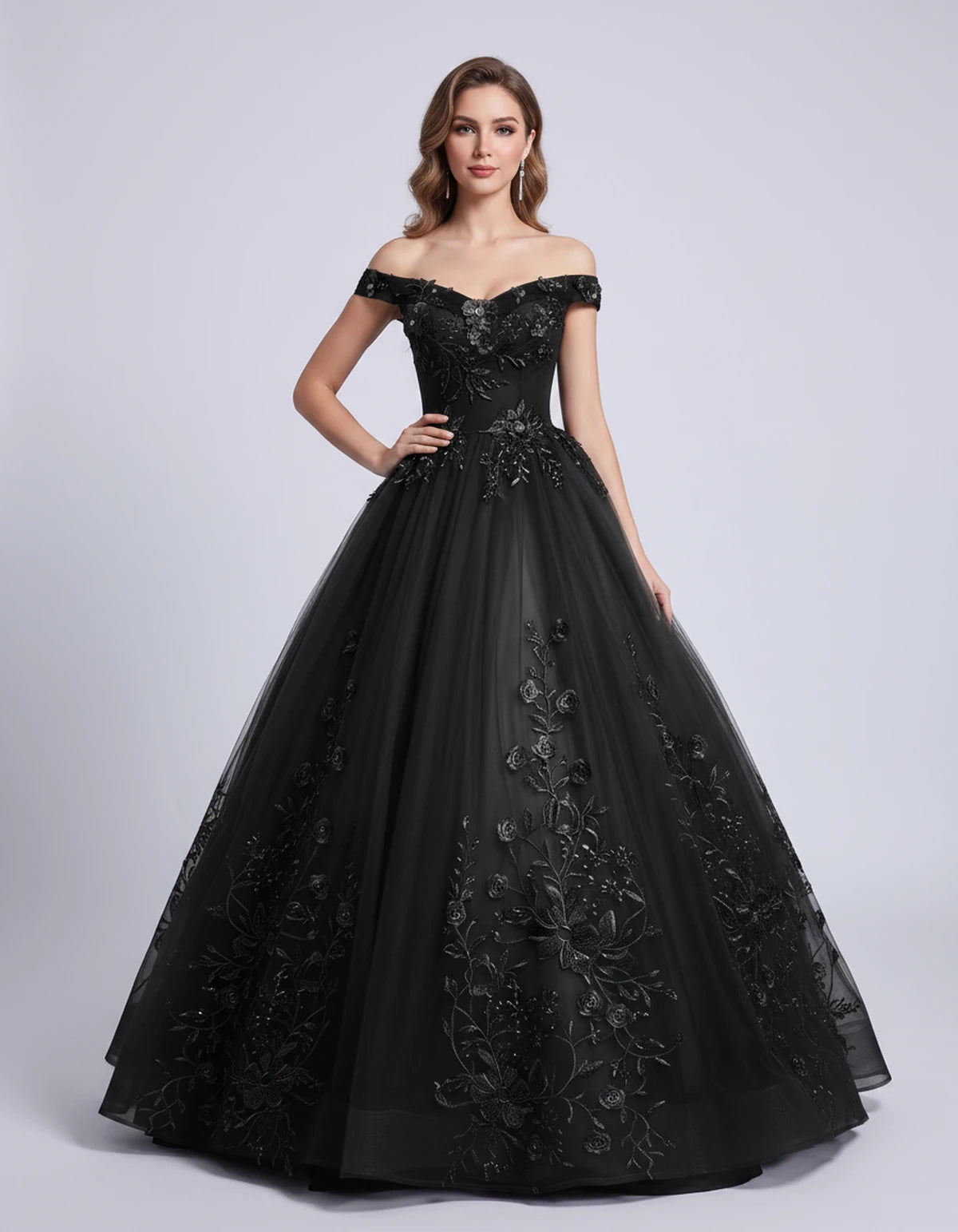 Blanchette Maxi Dresses — Black | SKU: RB-3c7112-black-2,RB-3c7112-black-4,RB-3c7112-black-6,RB-3c7112-black-8,RB-3c7112-black-10,RB-3c7112-black-12,RB-3c7112-black-14,RB-3c7112-black-14W,RB-3c7112-black-16,RB-3c7112-black-16W,RB-3c7112-black-18W