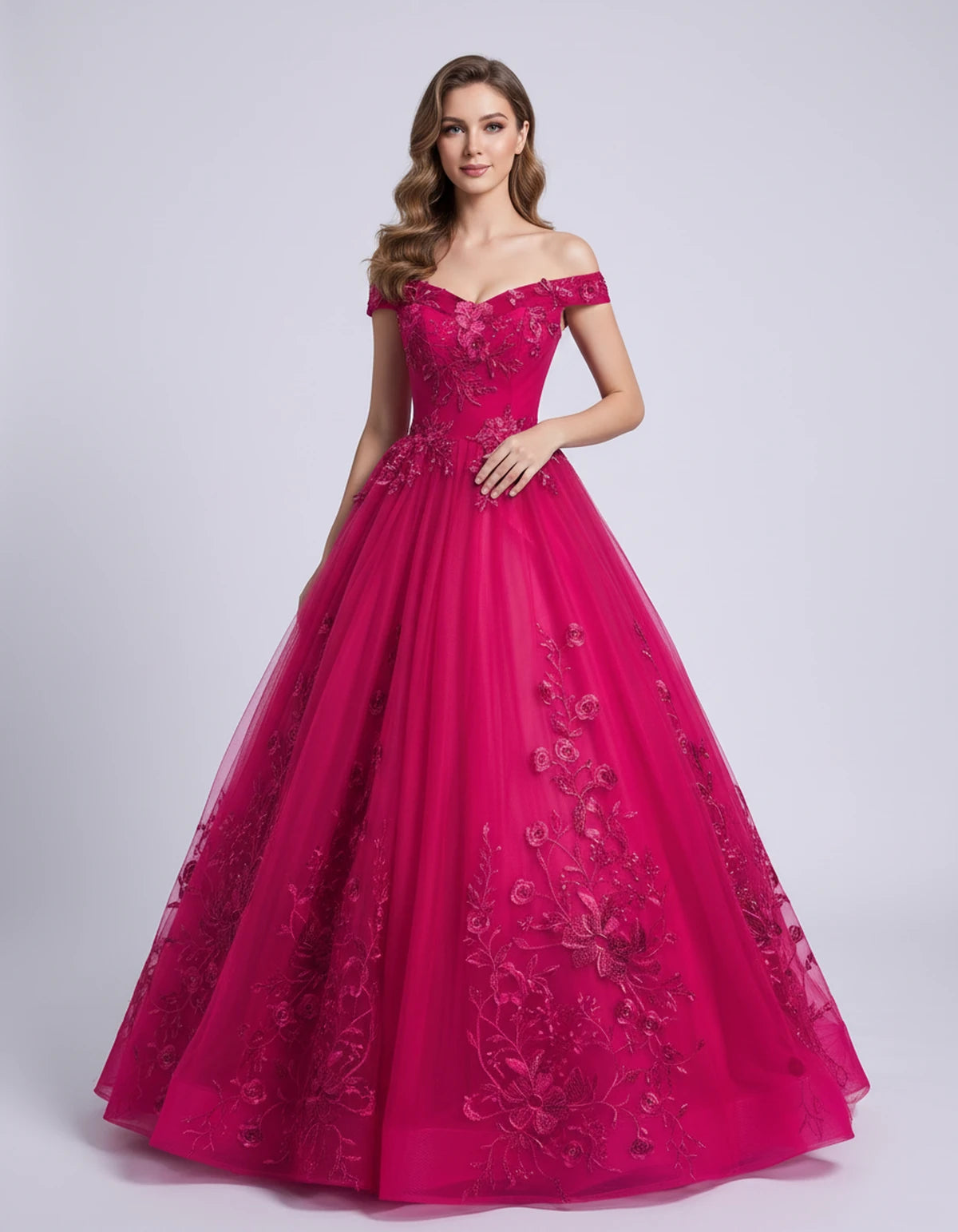 Blanchette Maxi Dresses — Rose red | SKU: RB-3c7112-rosered-2,RB-3c7112-rosered-4,RB-3c7112-rosered-6,RB-3c7112-rosered-8,RB-3c7112-rosered-10,RB-3c7112-rosered-12,RB-3c7112-rosered-14,RB-3c7112-rosered-14W,RB-3c7112-rosered-16,RB-3c7112-rosered-16W,RB-3c7112-rosered-18W