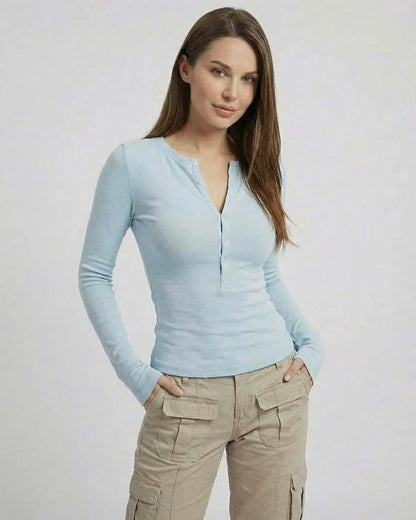 Blue Cotton Top, front view | Ramblion | SKU: LLS-583920471-blue-L-3766,LLS-583920471-blue-M-8978,LLS-583920471-blue-S-8396,LLS-583920471-blue-XL-1537,LLS-583920471-blue-XS-8586