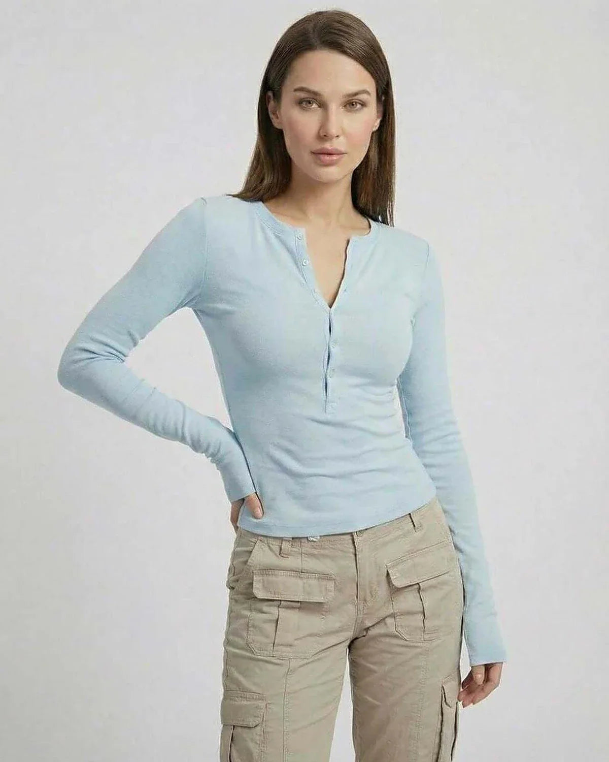 Blue Cotton Top, front view | Ramblion | SKU: LLS-583920471-blue-L-3766,LLS-583920471-blue-M-8978,LLS-583920471-blue-S-8396,LLS-583920471-blue-XL-1537,LLS-583920471-blue-XS-8586