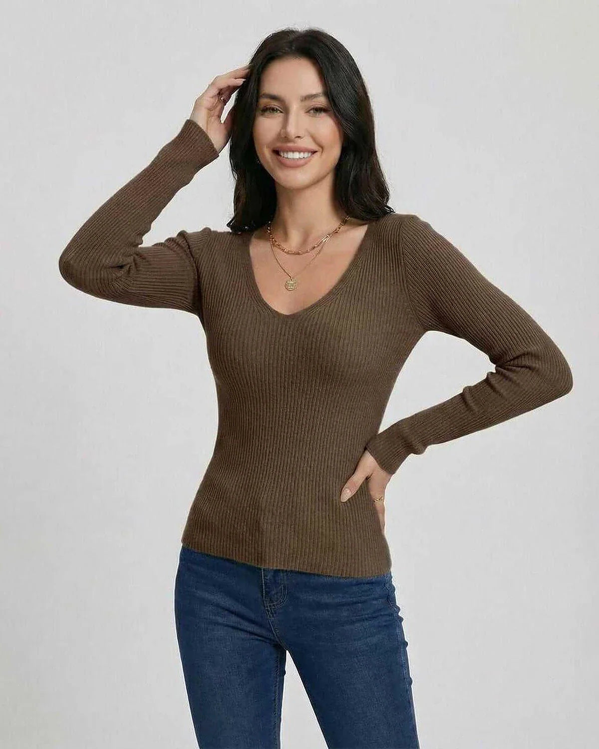 Blue Pullover, front view | Ramblion | SKU: EP-29384-BRN-L-2148,EP-29384-BRN-M-6889,EP-29384-BRN-S-6715,EP-29384-BRN-XL-9263,EP-29384-BRN-XS-5414