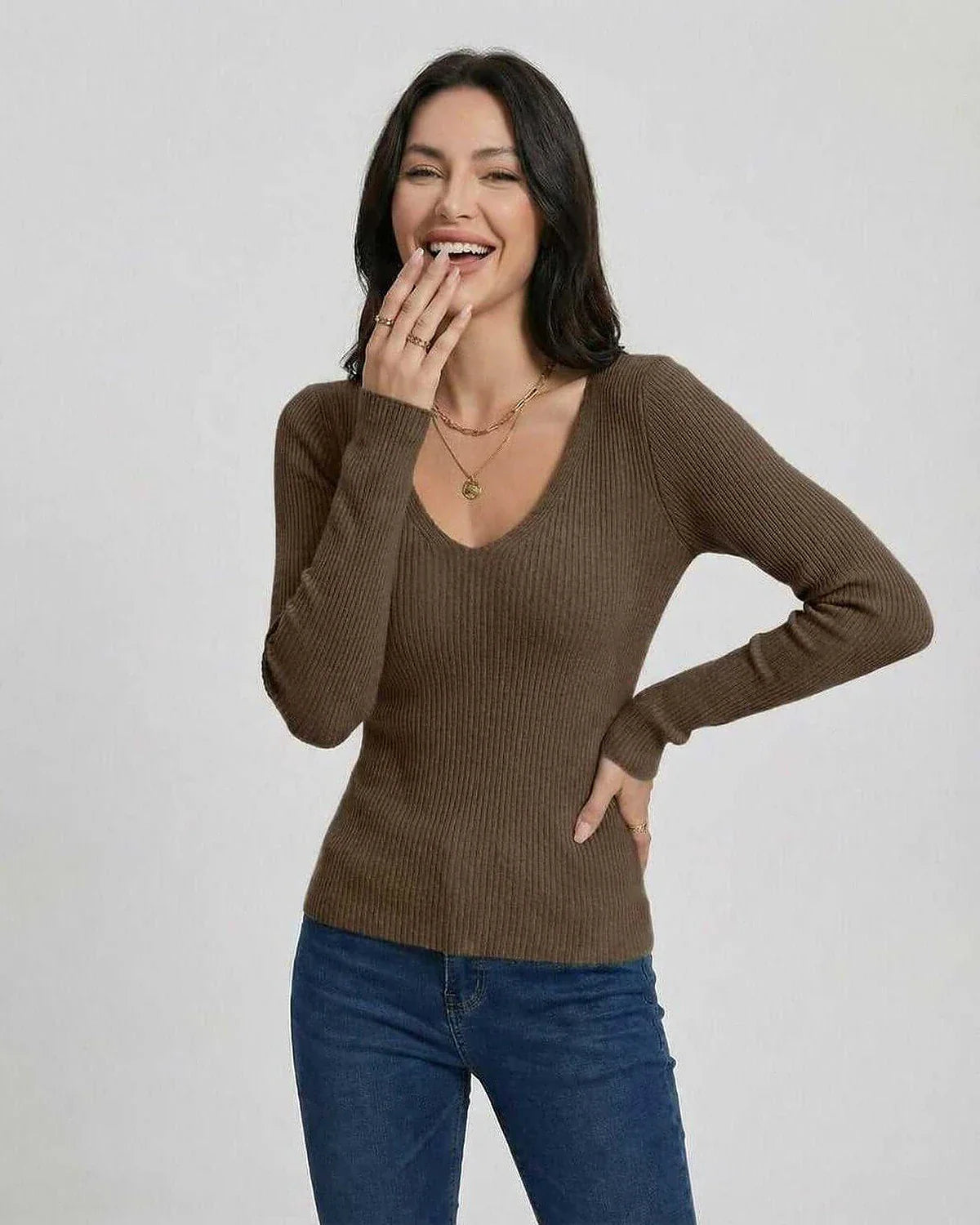Blue Pullover, front view | Ramblion | SKU: EP-29384-BRN-L-2148,EP-29384-BRN-M-6889,EP-29384-BRN-S-6715,EP-29384-BRN-XL-9263,EP-29384-BRN-XS-5414