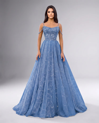 Bordeaux Maxi Dresses — Blue