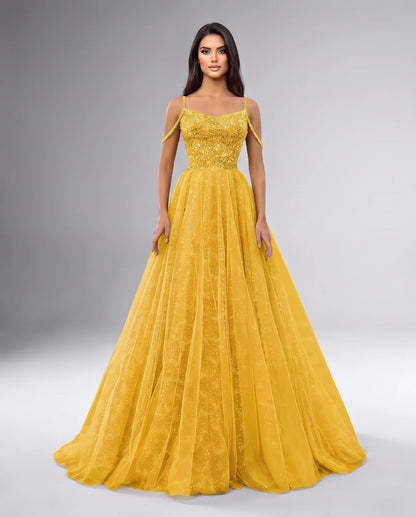 Bordeaux Maxi Dresses — Yellow