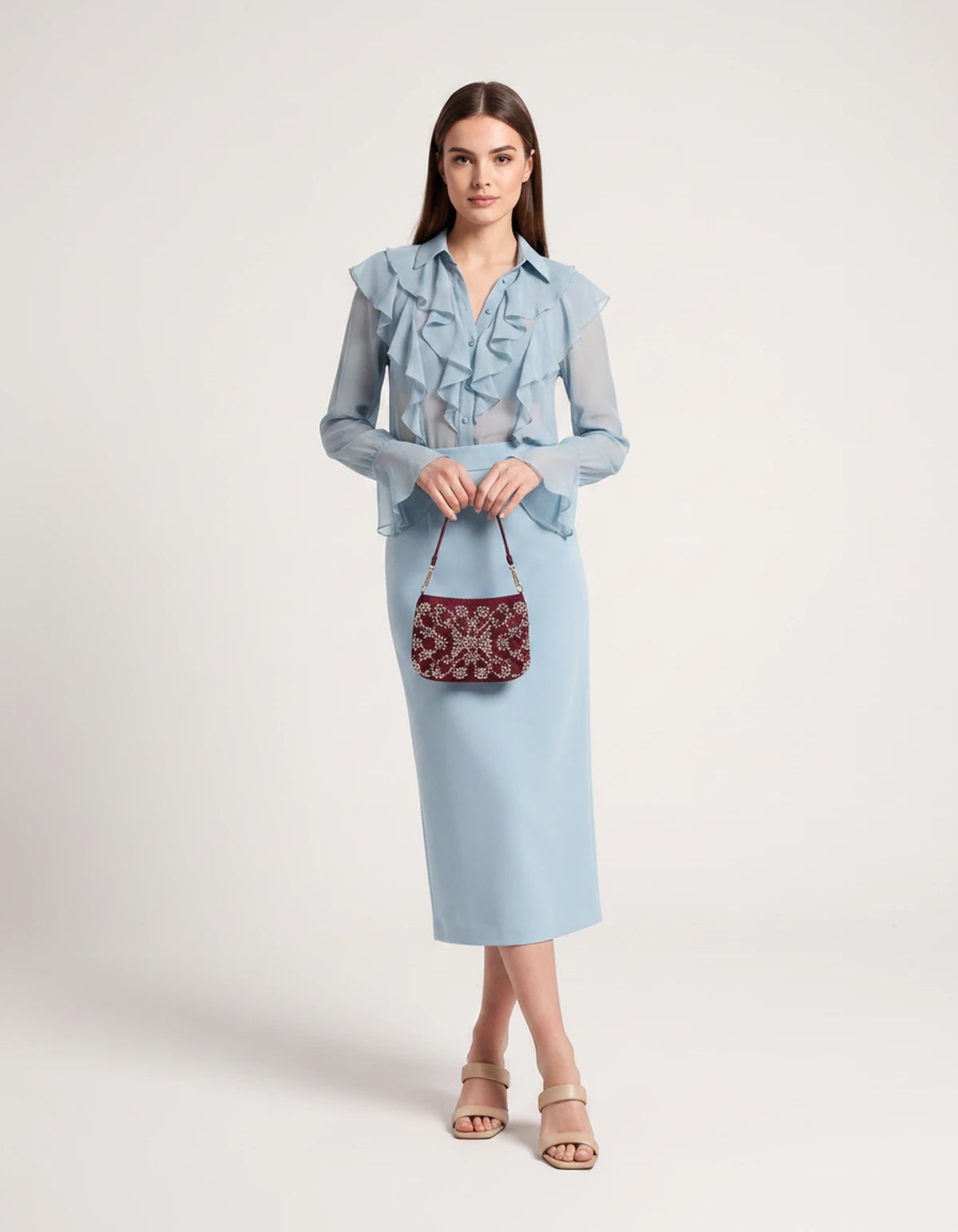 Briony Midi Dresses — 03 Blue | SKU: RB-ed3ad3-03blue-XS,RB-ed3ad3-03blue-S,RB-ed3ad3-03blue-M,RB-ed3ad3-03blue-L,RB-ed3ad3-03blue-XL