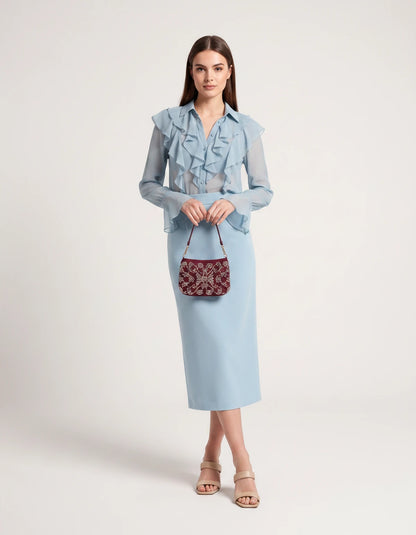 Briony Midi Dresses — 03 Blue | SKU: RB-ed3ad3-03blue-XS,RB-ed3ad3-03blue-S,RB-ed3ad3-03blue-M,RB-ed3ad3-03blue-L,RB-ed3ad3-03blue-XL