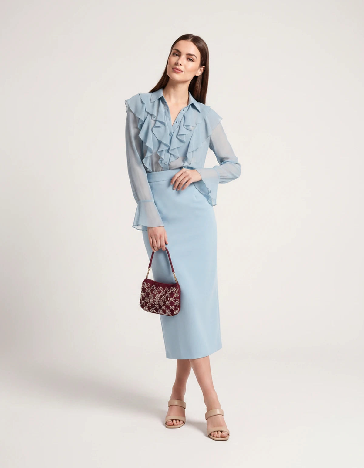 Briony Midi Dresses — 03 Blue | SKU: RB-ed3ad3-03blue-XS,RB-ed3ad3-03blue-S,RB-ed3ad3-03blue-M,RB-ed3ad3-03blue-L,RB-ed3ad3-03blue-XL