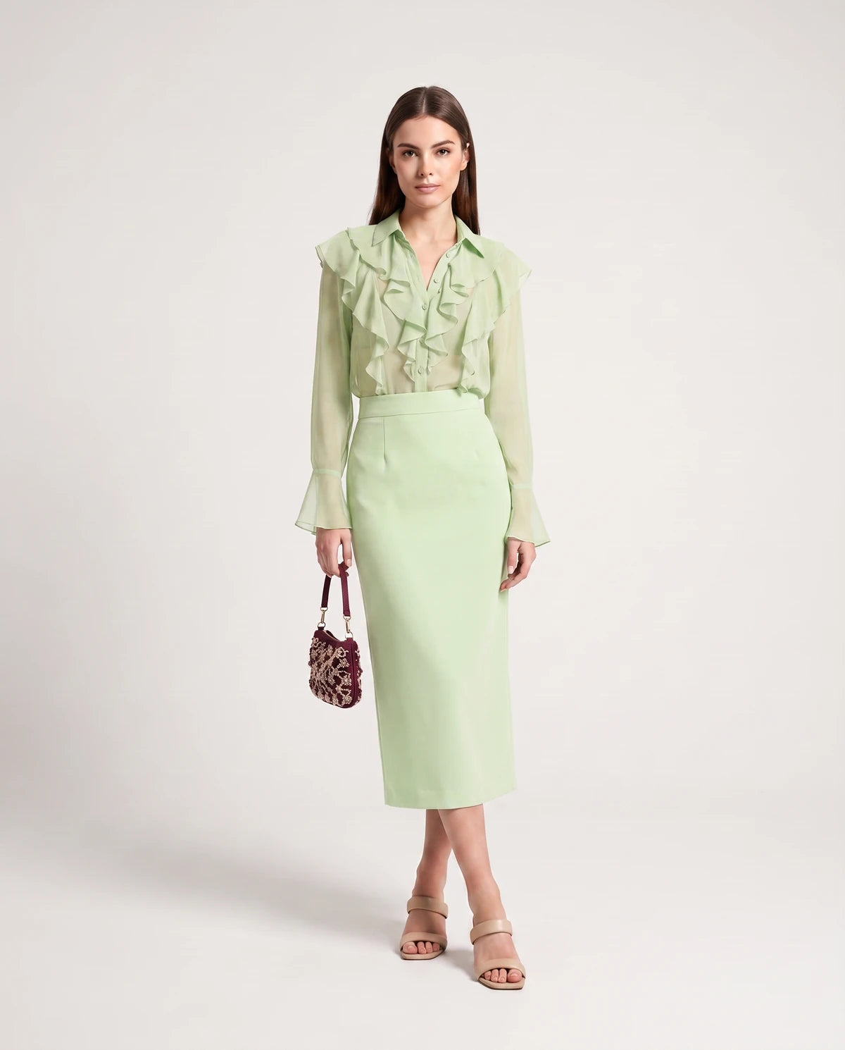 Briony Midi Dresses — Mint