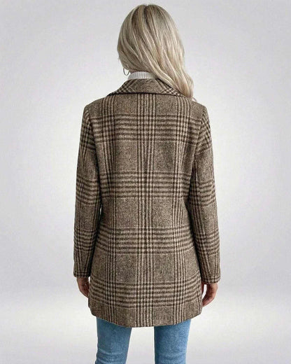 Brown Cotton Jacket, back view | Ramblion | SKU: SJ-73924-brown-L-5447,SJ-73924-brown-M-5925,SJ-73924-brown-S-7694,SJ-73924-brown-XL-5889,SJ-73924-brown-XS-2682