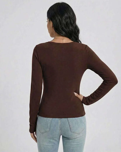 Brown Pullover, back view | Ramblion | SKU: MP-47192-Brown-L-6553,MP-47192-Brown-M-4453,MP-47192-Brown-S-2413,MP-47192-Brown-XL-9444,MP-47192-Brown-XS-4644