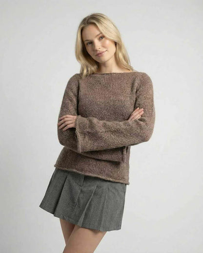 Brown Sweater, front view | Ramblion | SKU: SS-48271-BROWN-L-1214,SS-48271-BROWN-M-1636,SS-48271-BROWN-S-3124,SS-48271-BROWN-XL-3582,SS-48271-BROWN-XS-1041