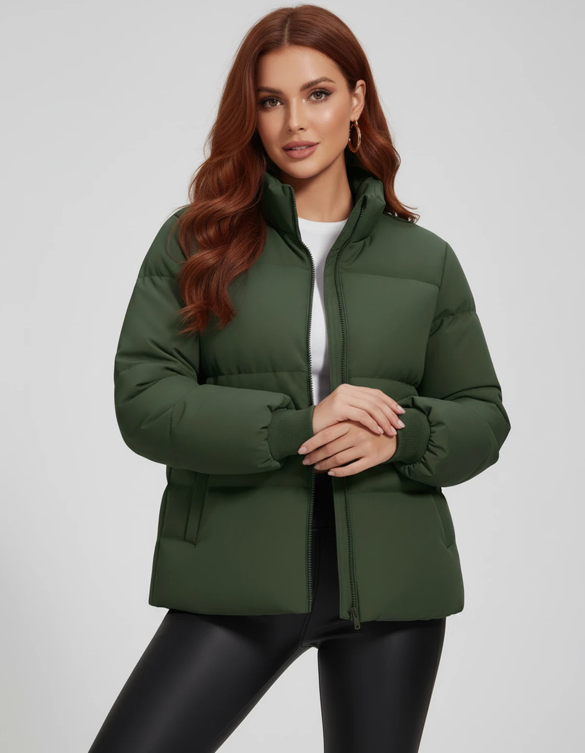 Bryndis Jackets — Army green | SKU: RB-48d636-armygre1-XS,RB-48d636-armygre1-S,RB-48d636-armygre1-M,RB-48d636-armygre1-L,RB-48d636-armygre1-XL,RB-48d636-armygre1-2XL